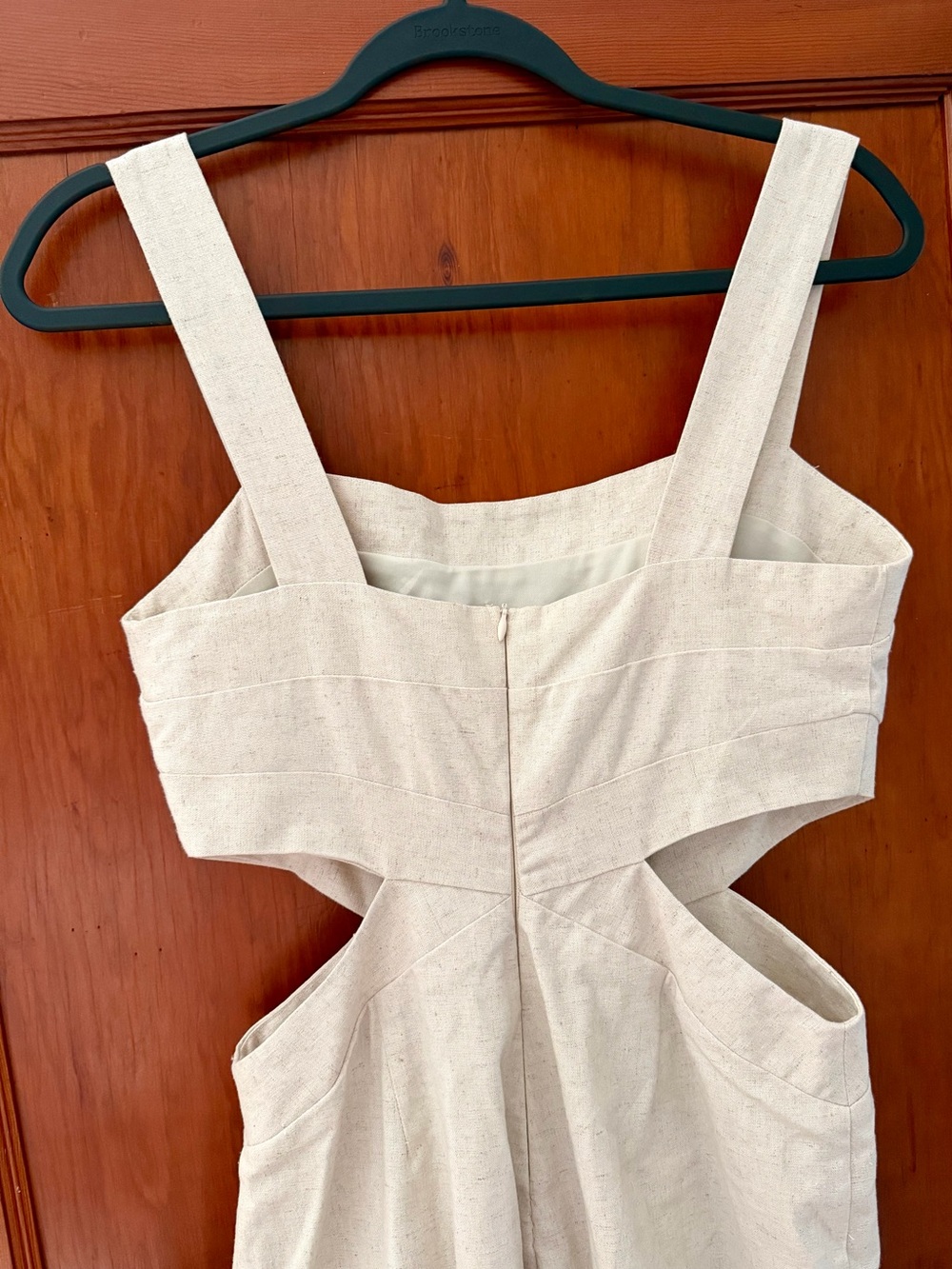 Altar'd State Cream One-Shoulder Cutout Linen-Blend Dress - Picture 5 of 6